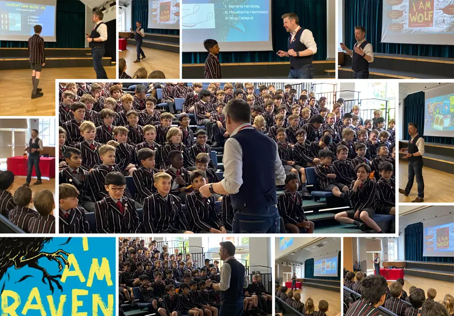 Alastair Chisholm visits with students