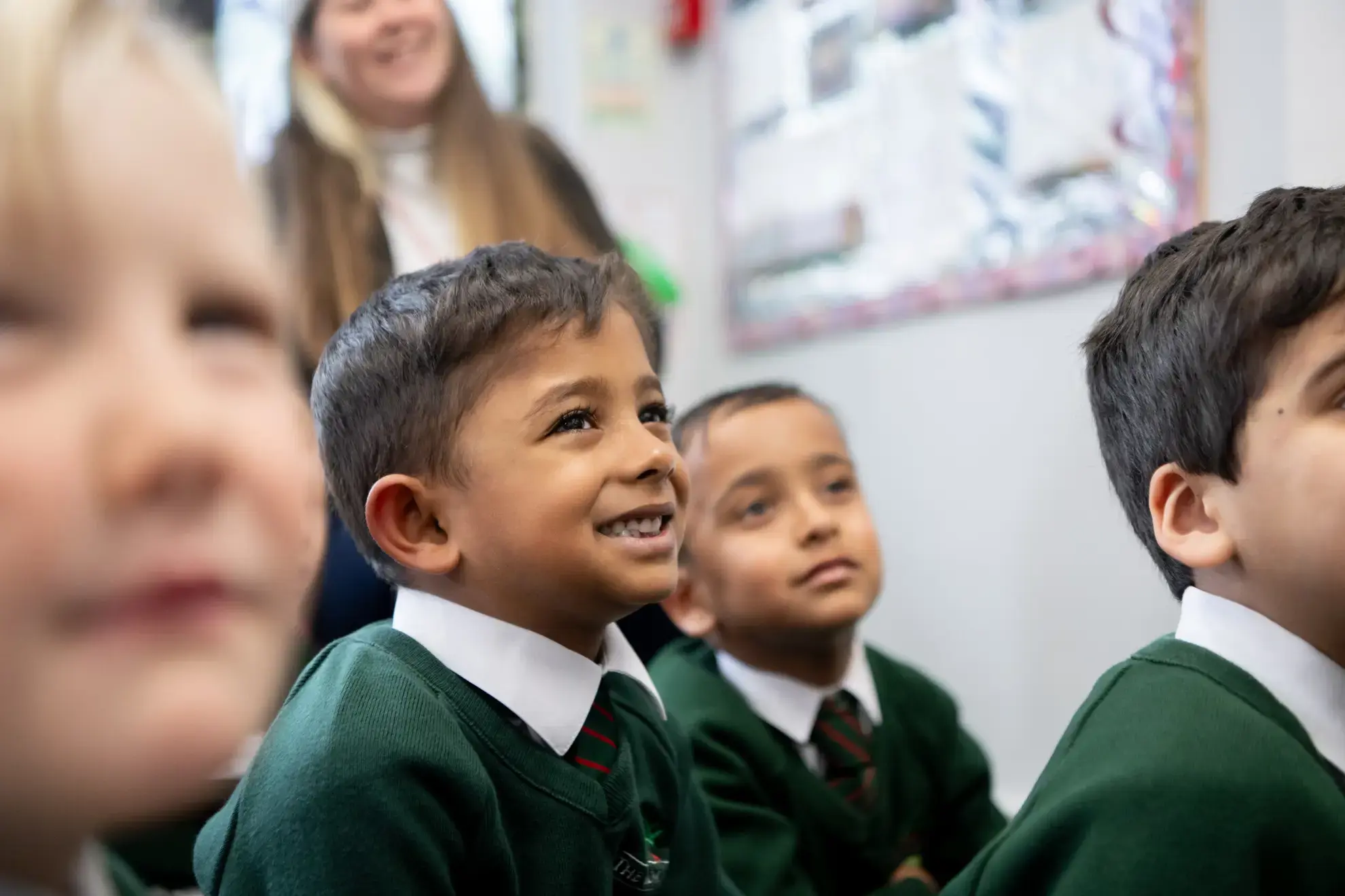 Student listening in lesson