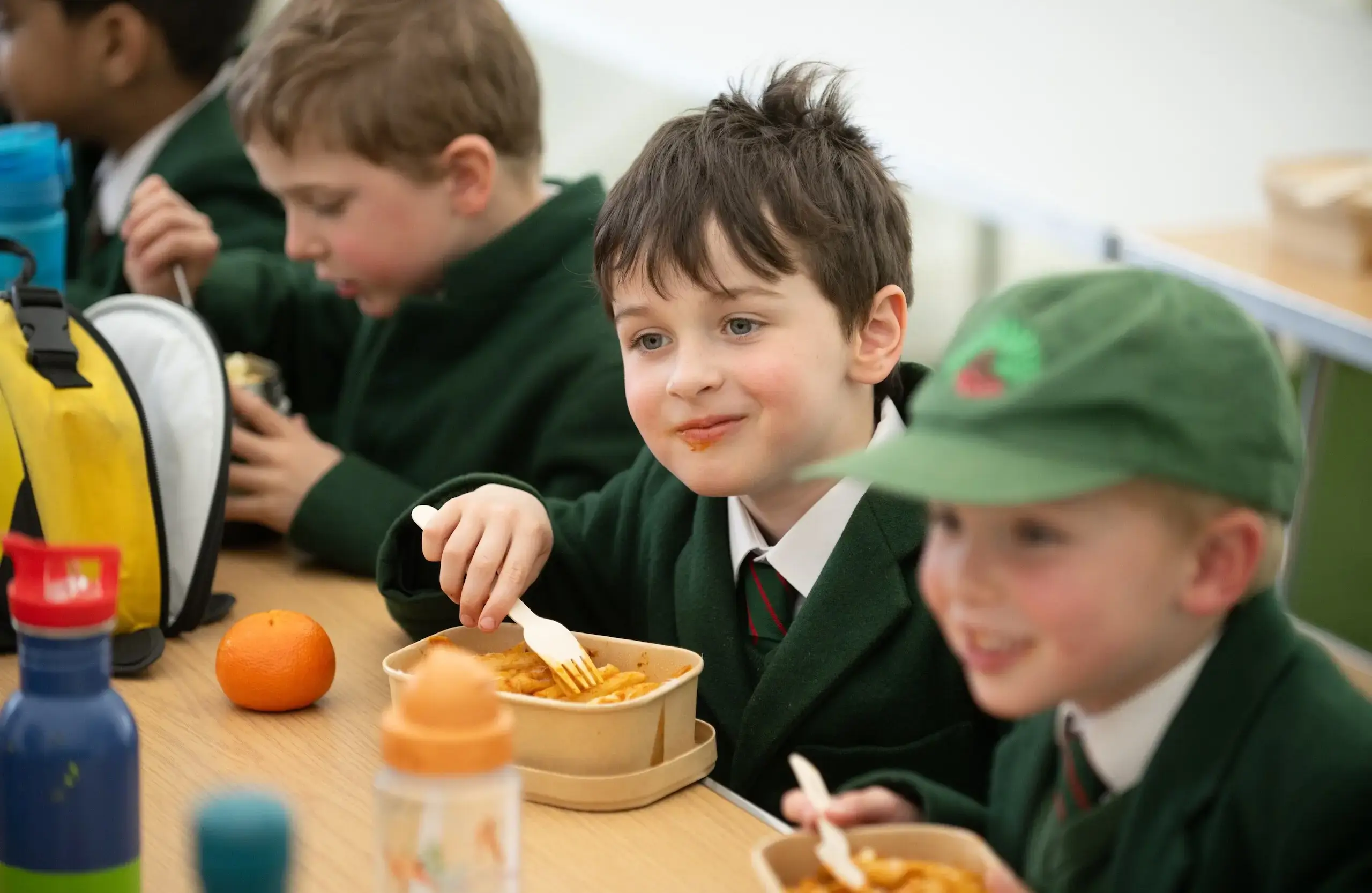 Students eating lunch