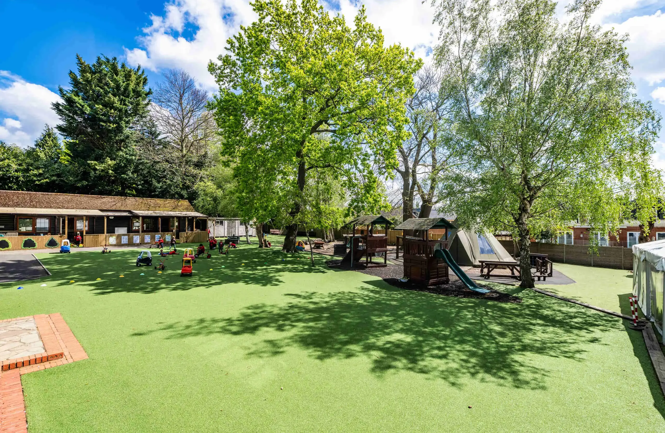 Exterior shot of The Rowans School playground