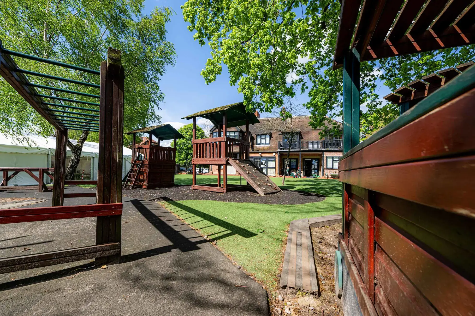 Exterior shot of The Rowans School playground