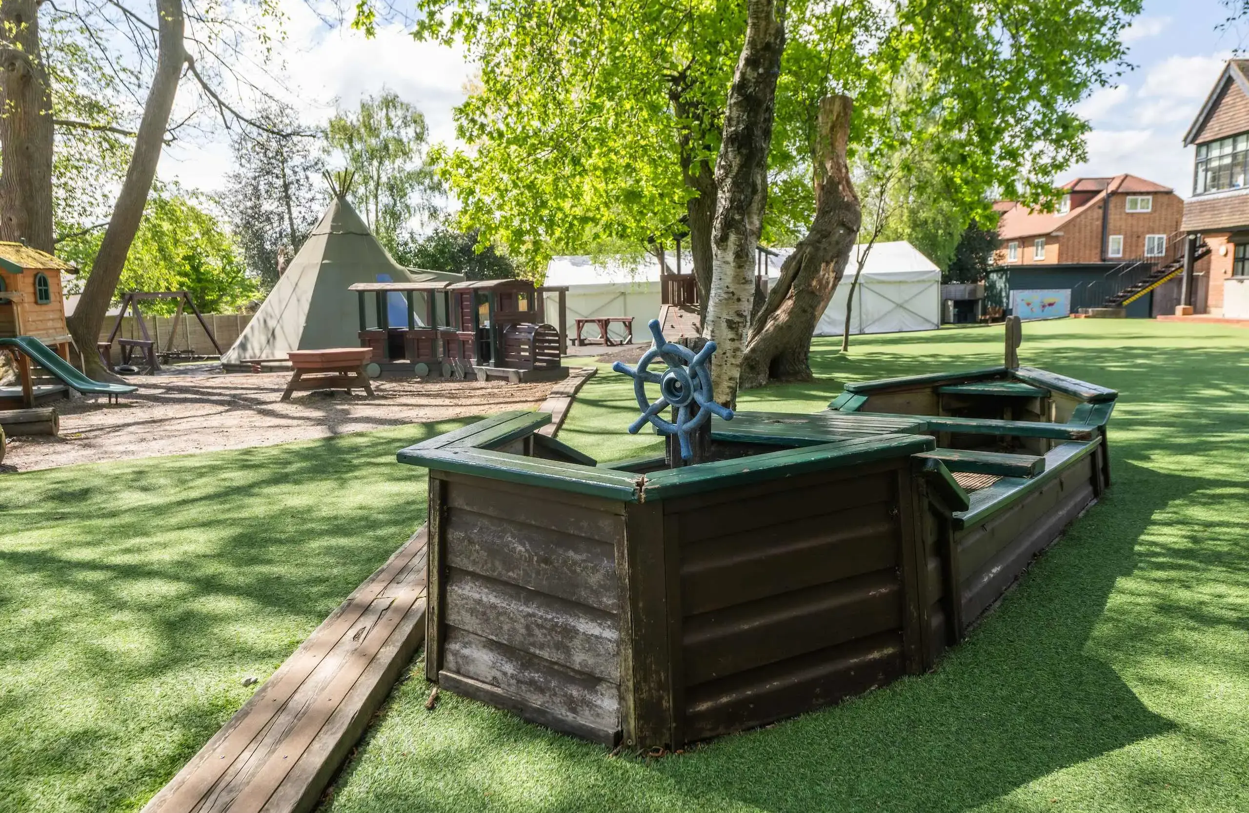 Exterior shot of The Rowans School playground