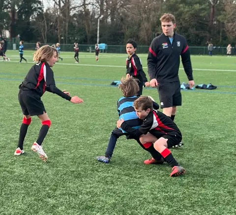 Year 4 plays rugby