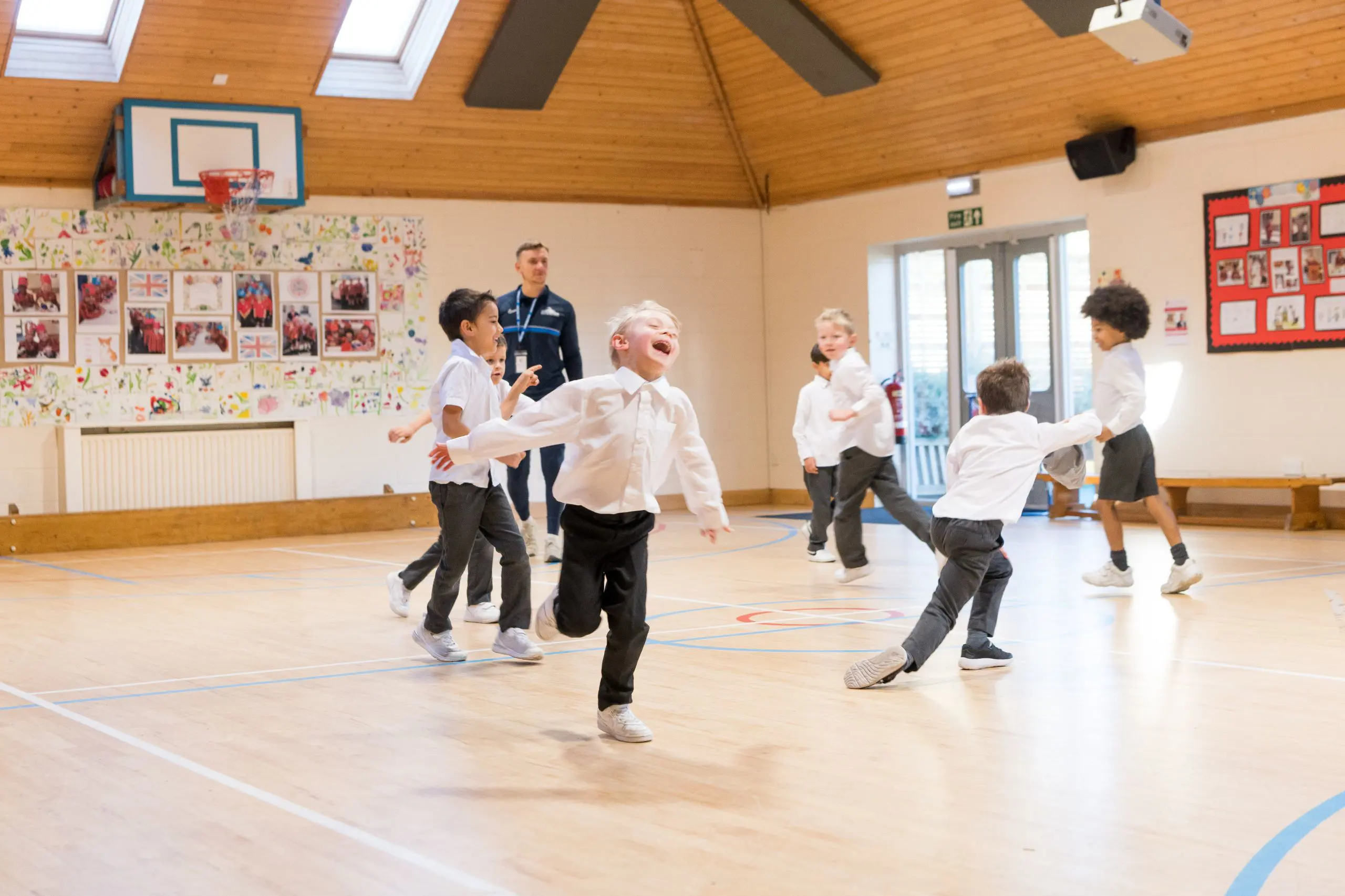 Students in Sports Hall