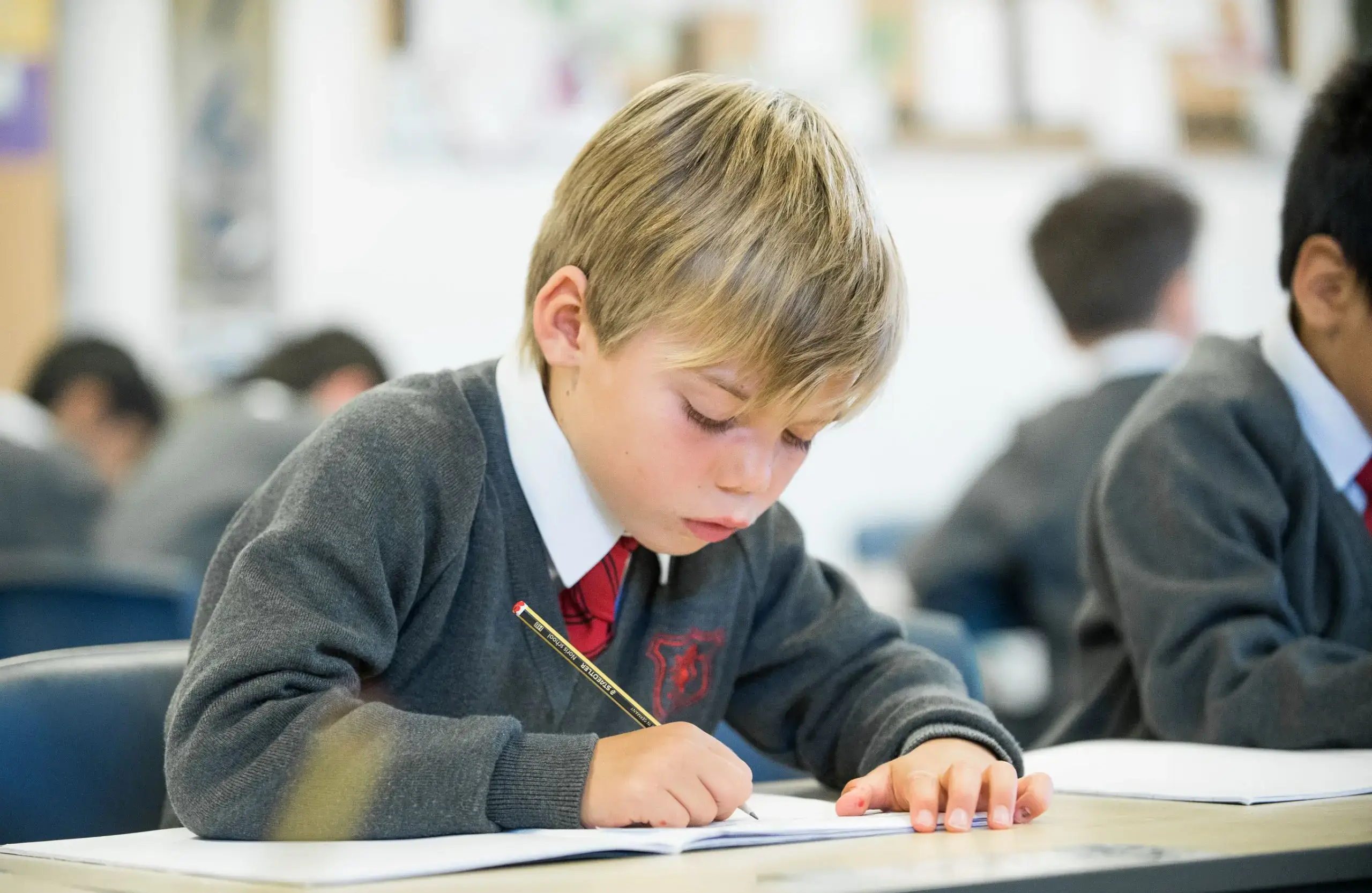 Students doing classwork