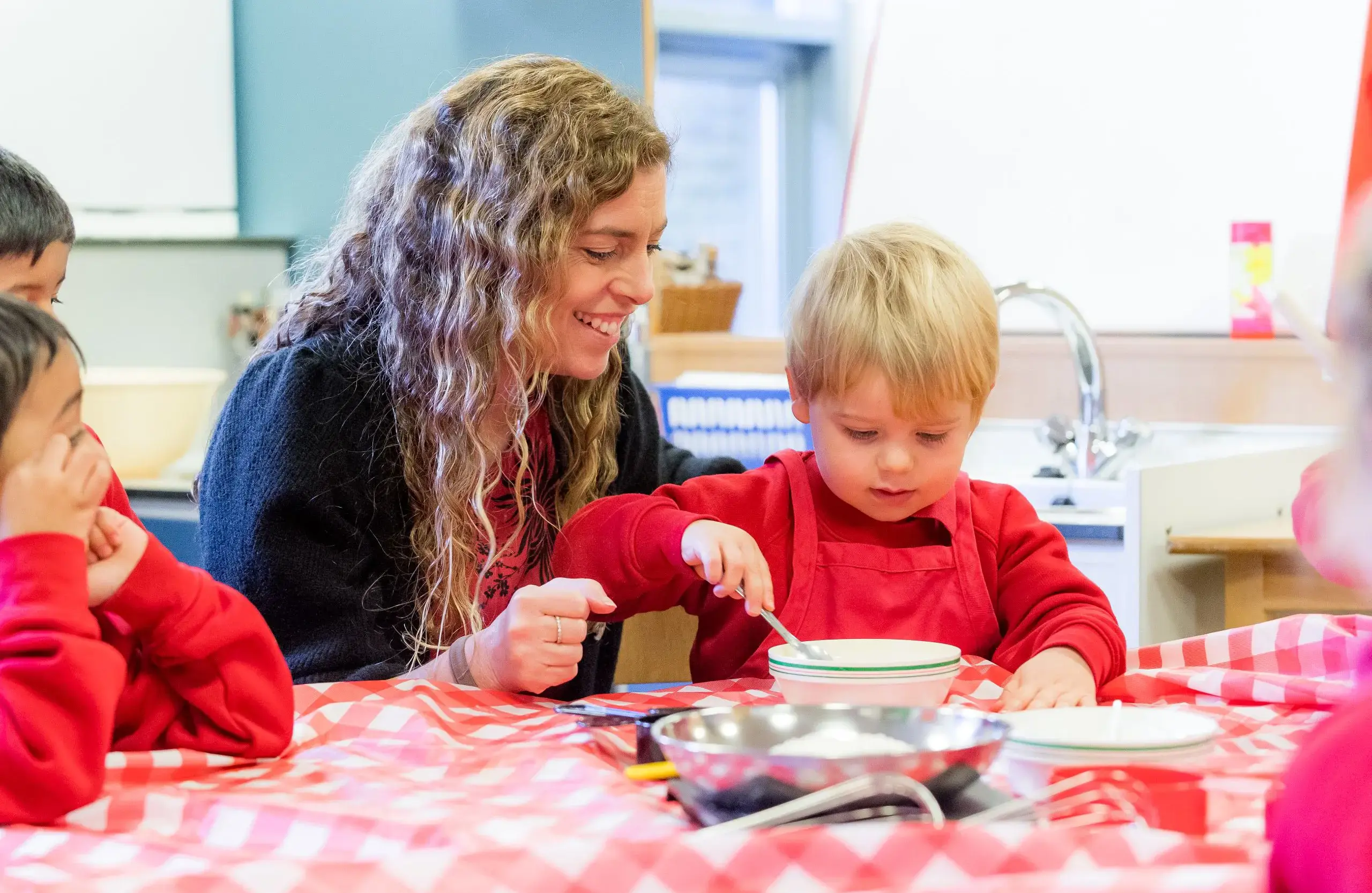 Teacher and Student working together