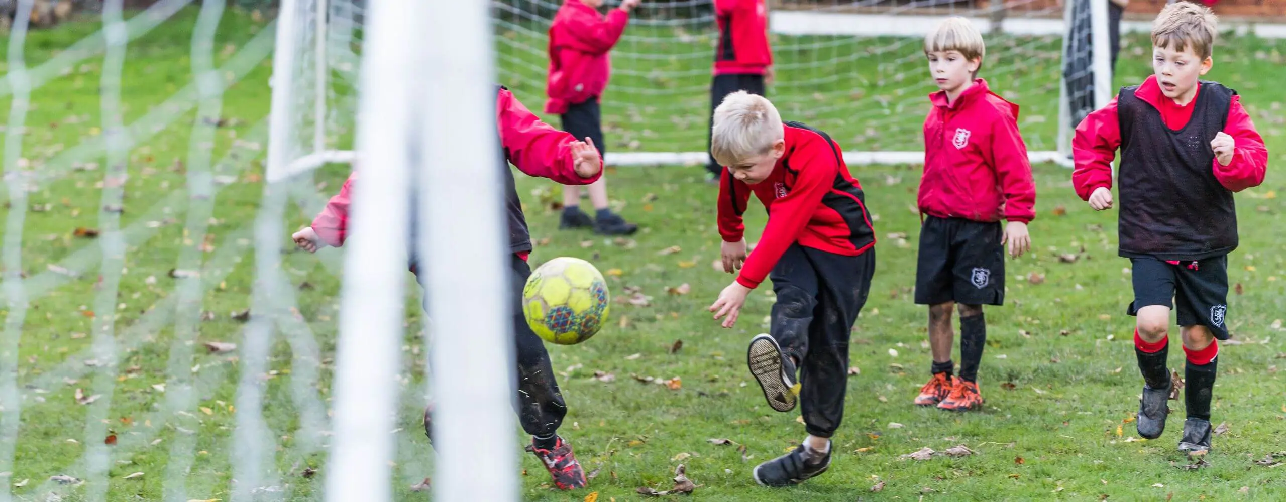 Shrewsbury House Pre-Prep students playing football