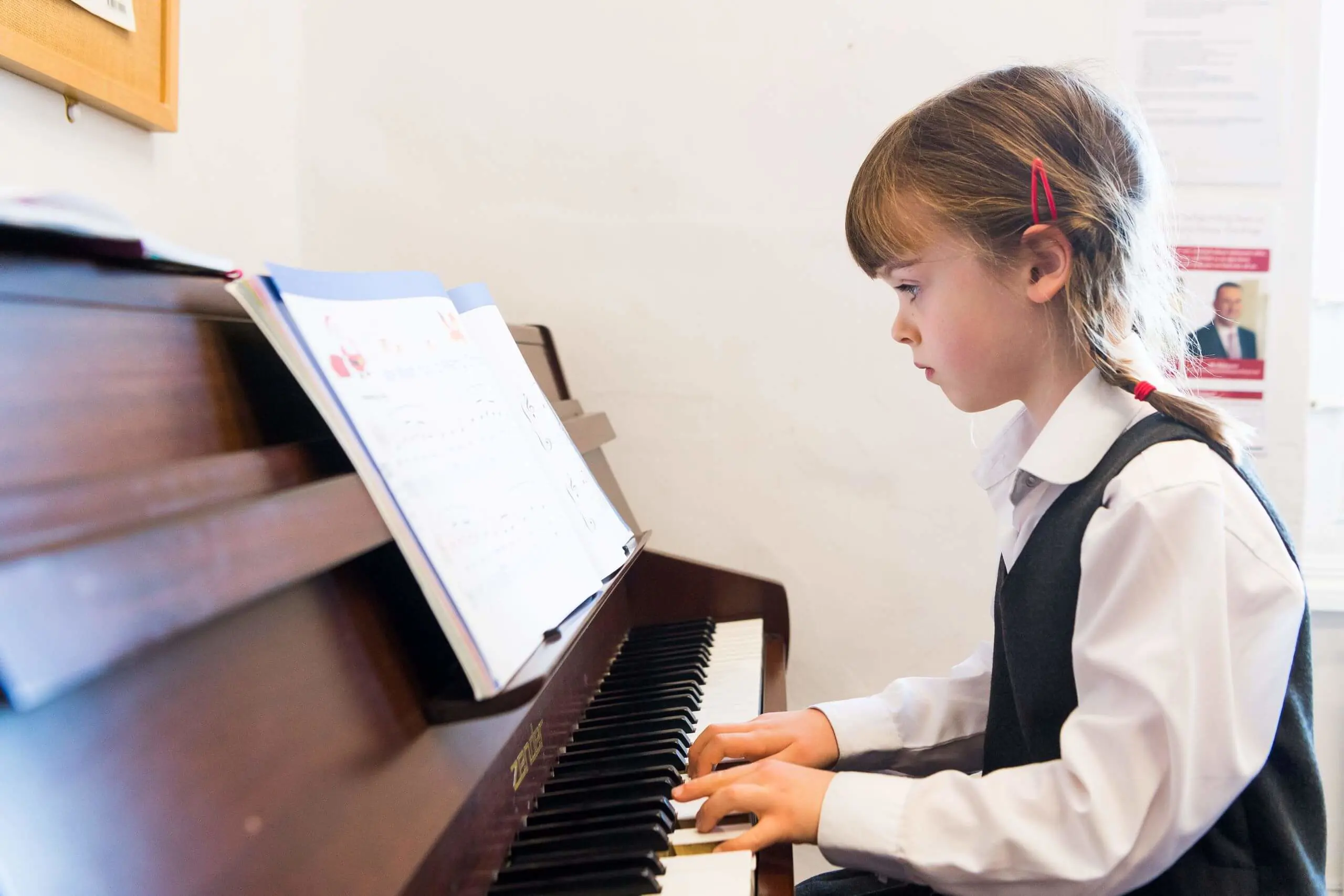 Shrewsbury House Pre-Prep student in a piano lesson