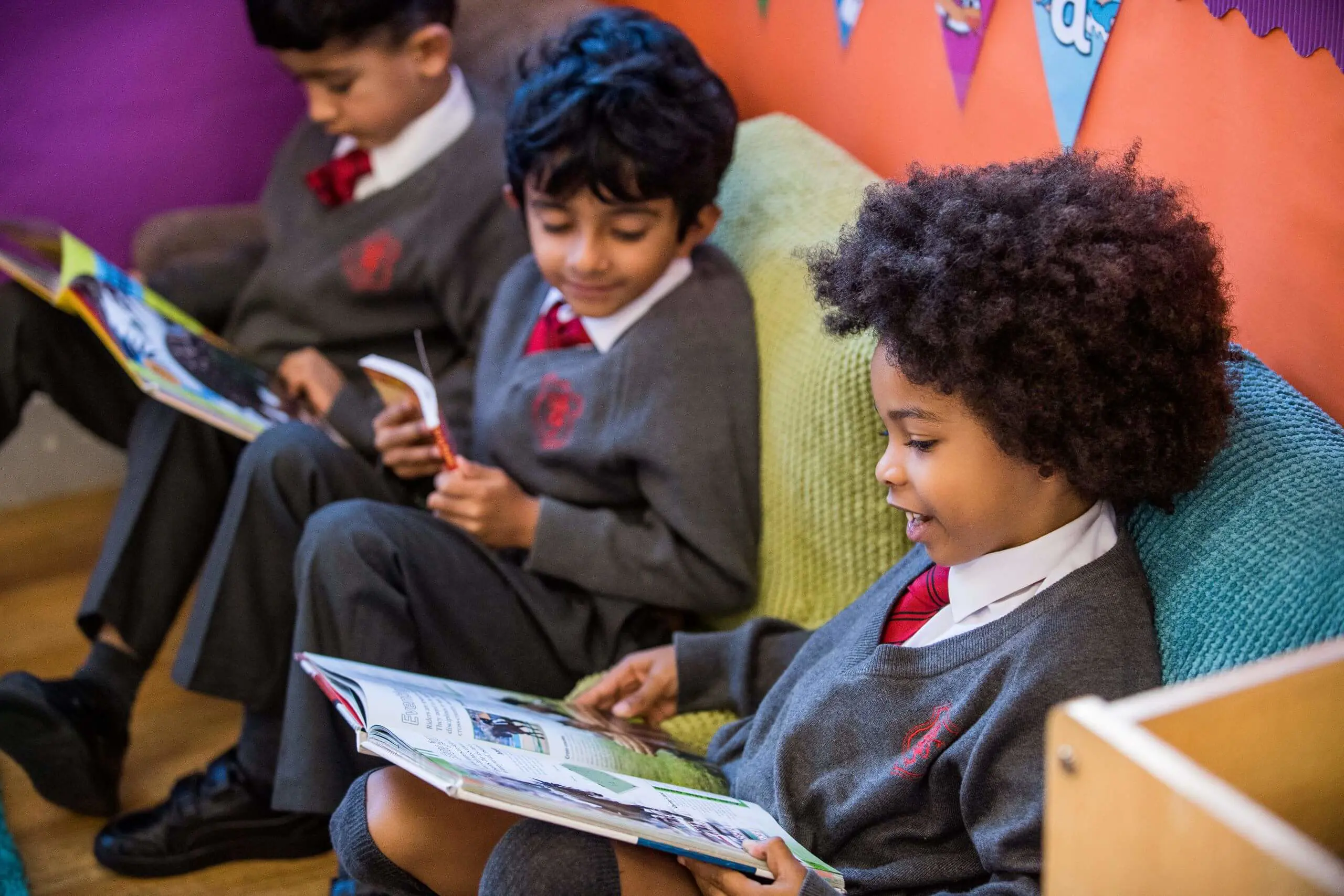 Shrewsbury House Pre-Prep students reading together