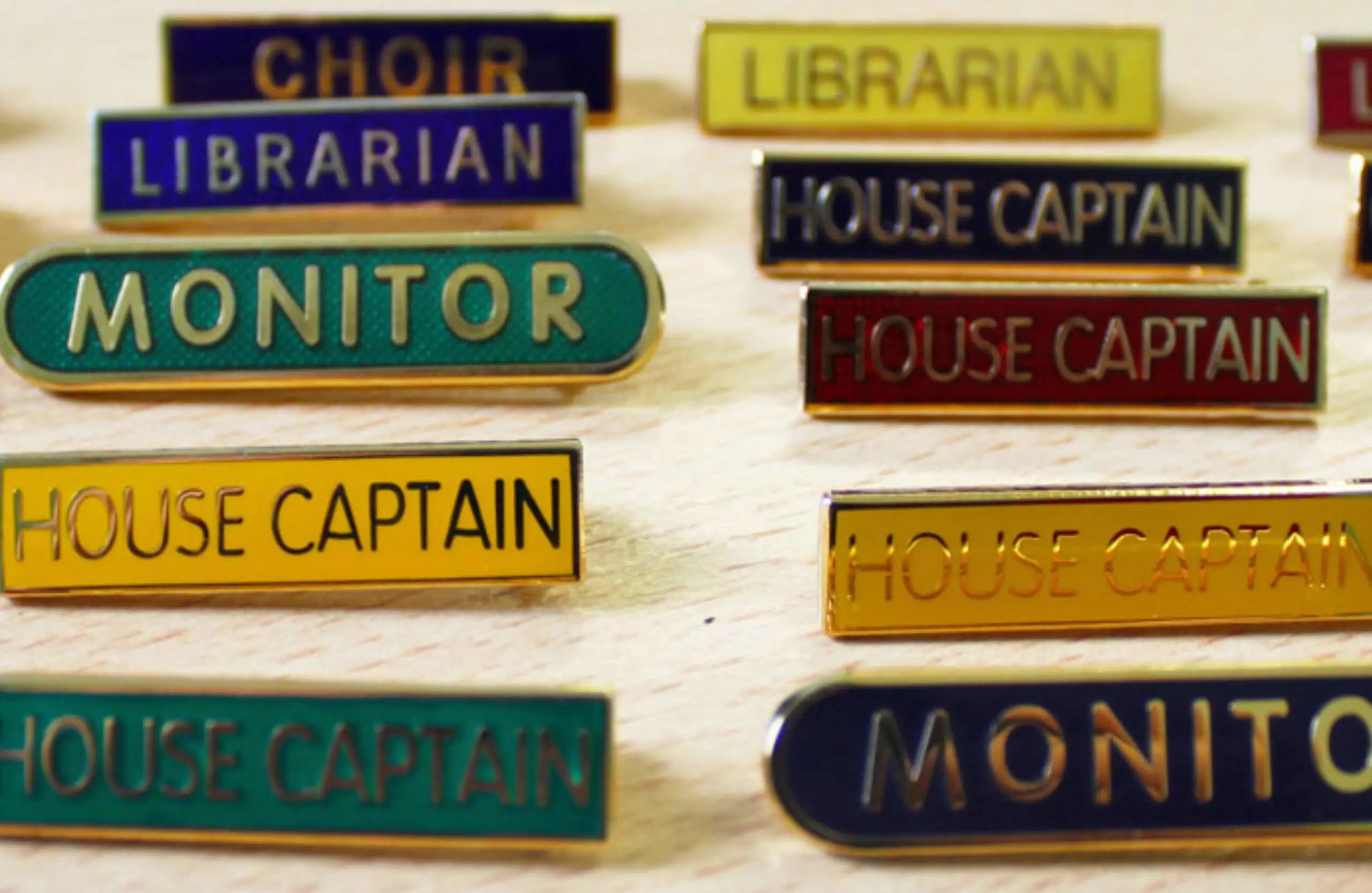 House Captain, Monitor, Choir, & Librarian Badges