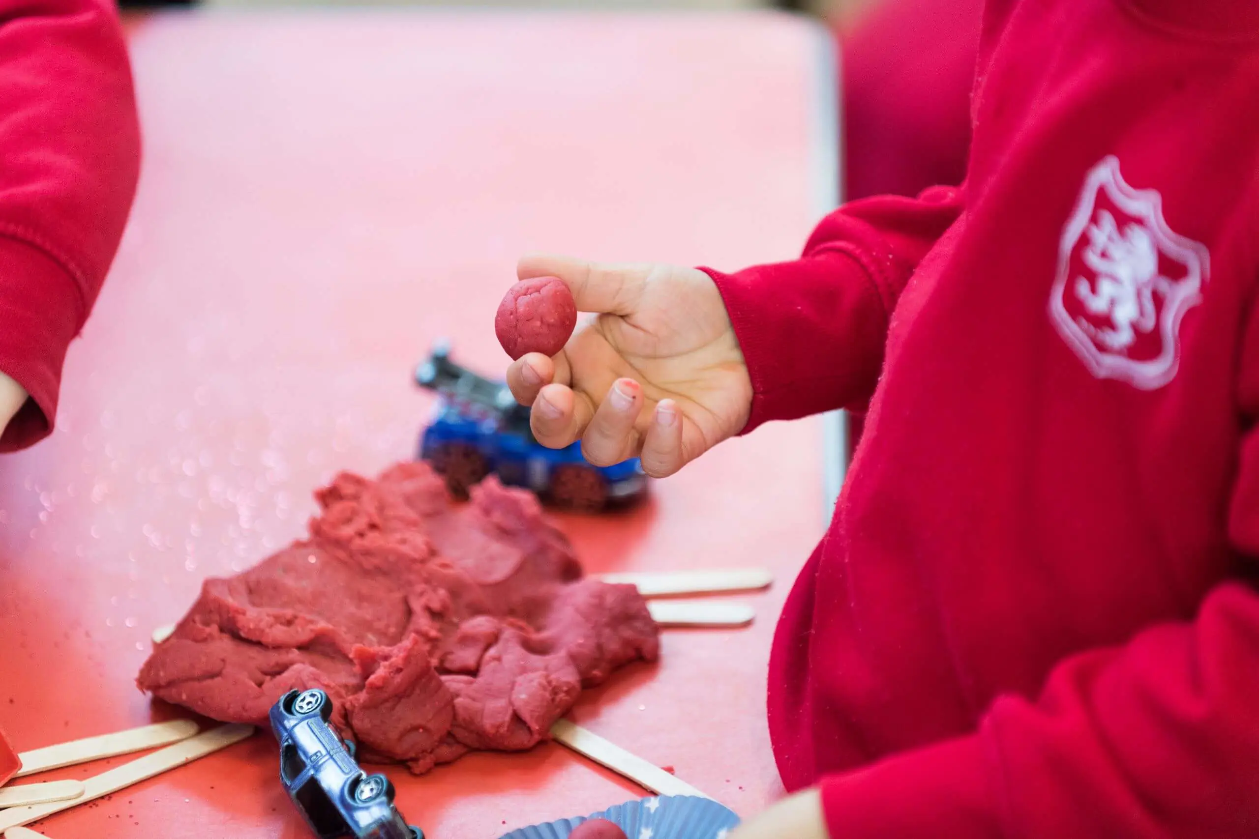 Shrewsbury House Pre-Prep students crafting with playdough