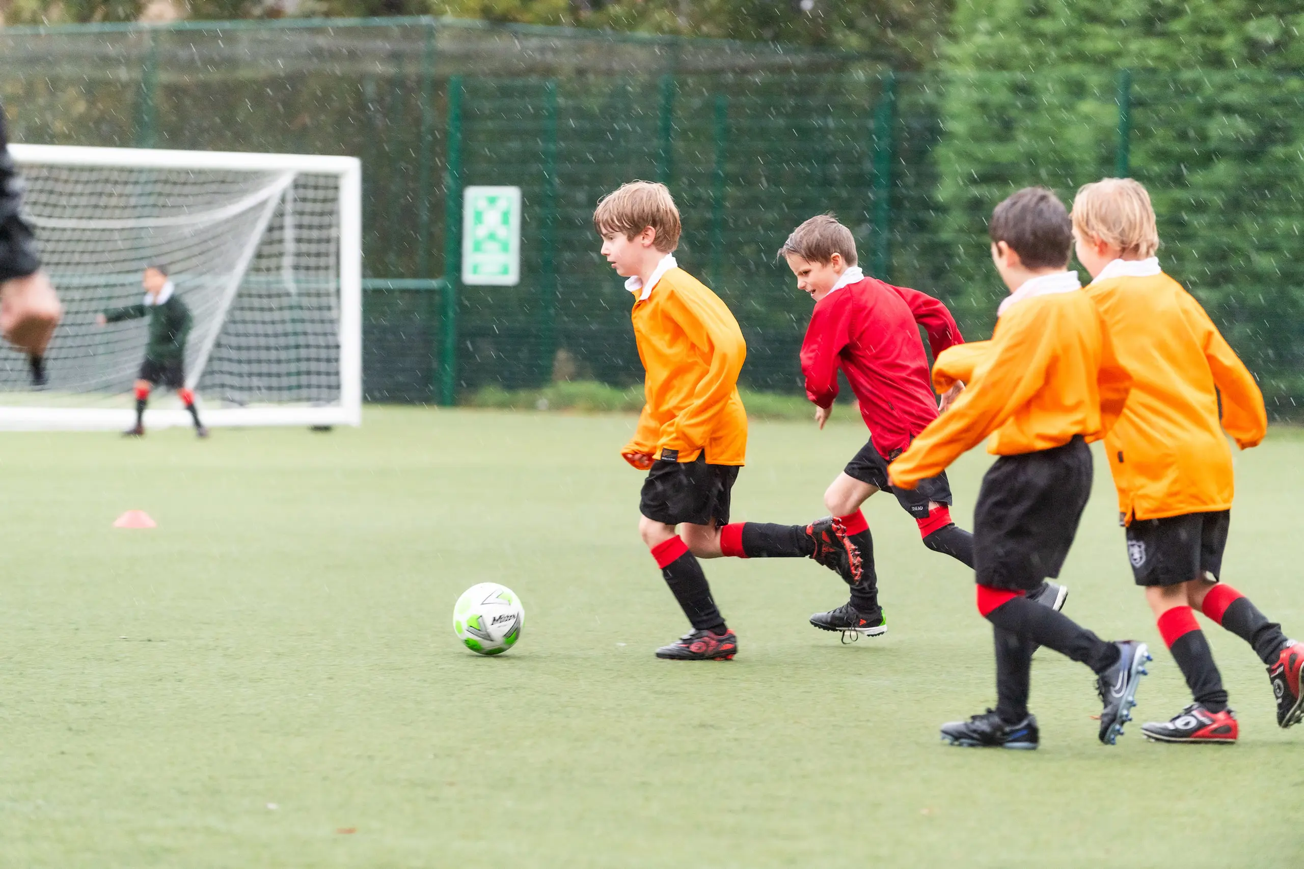Students playing football