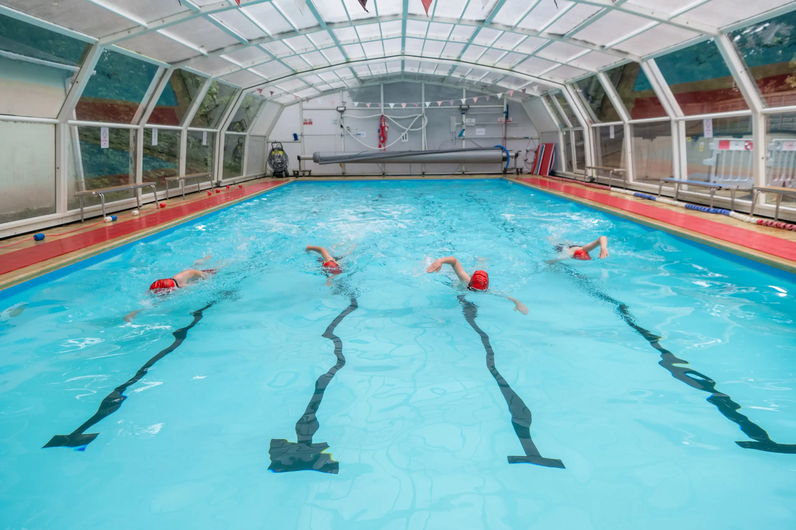 Students Using On-Site Swiming Pool
