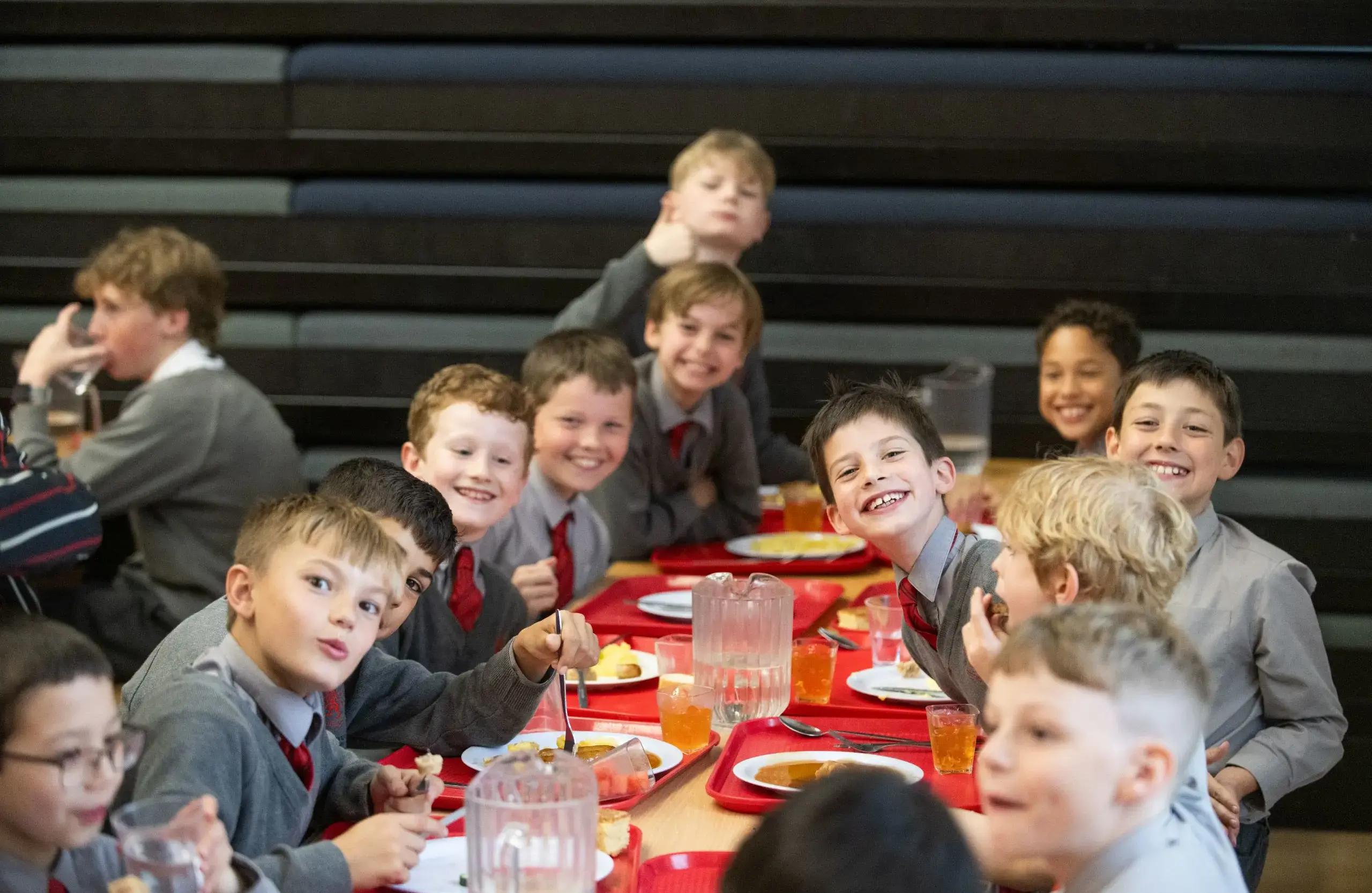 Students Enjoying Lunch Together
