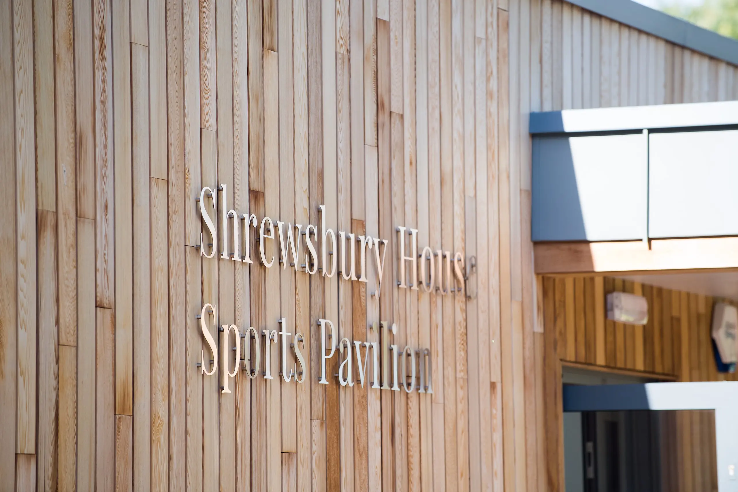 Exterior of Shrewsbury House Sports Pavilion