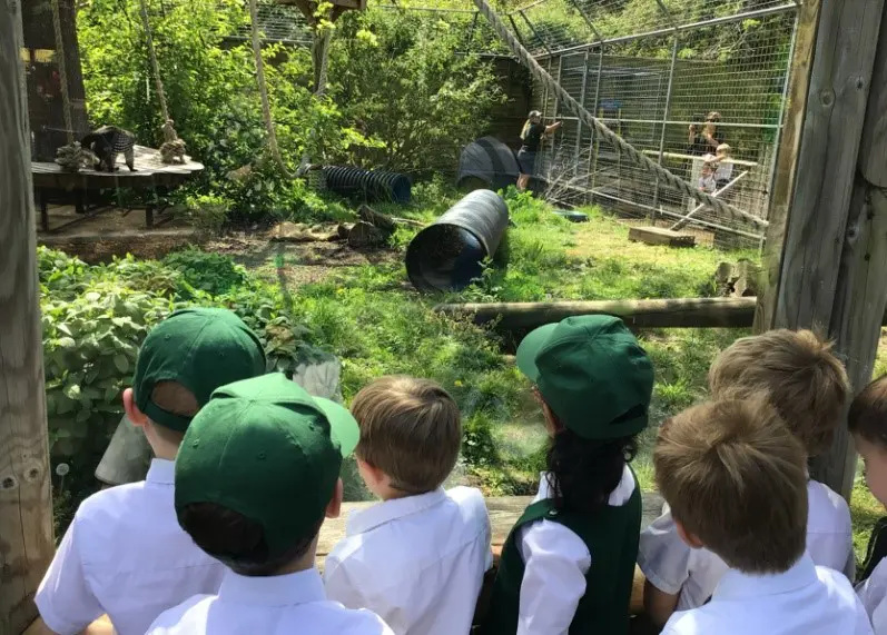 Students at Battersea Zoo