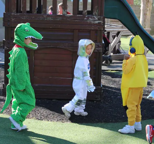 Students in Book day costumes