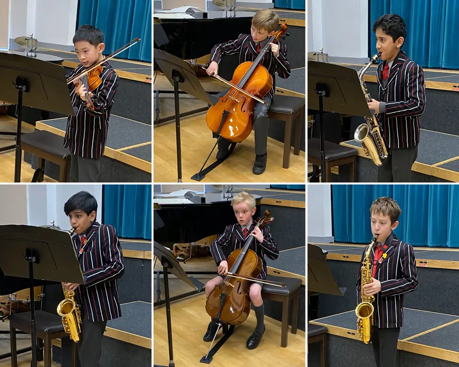 students playing insturments