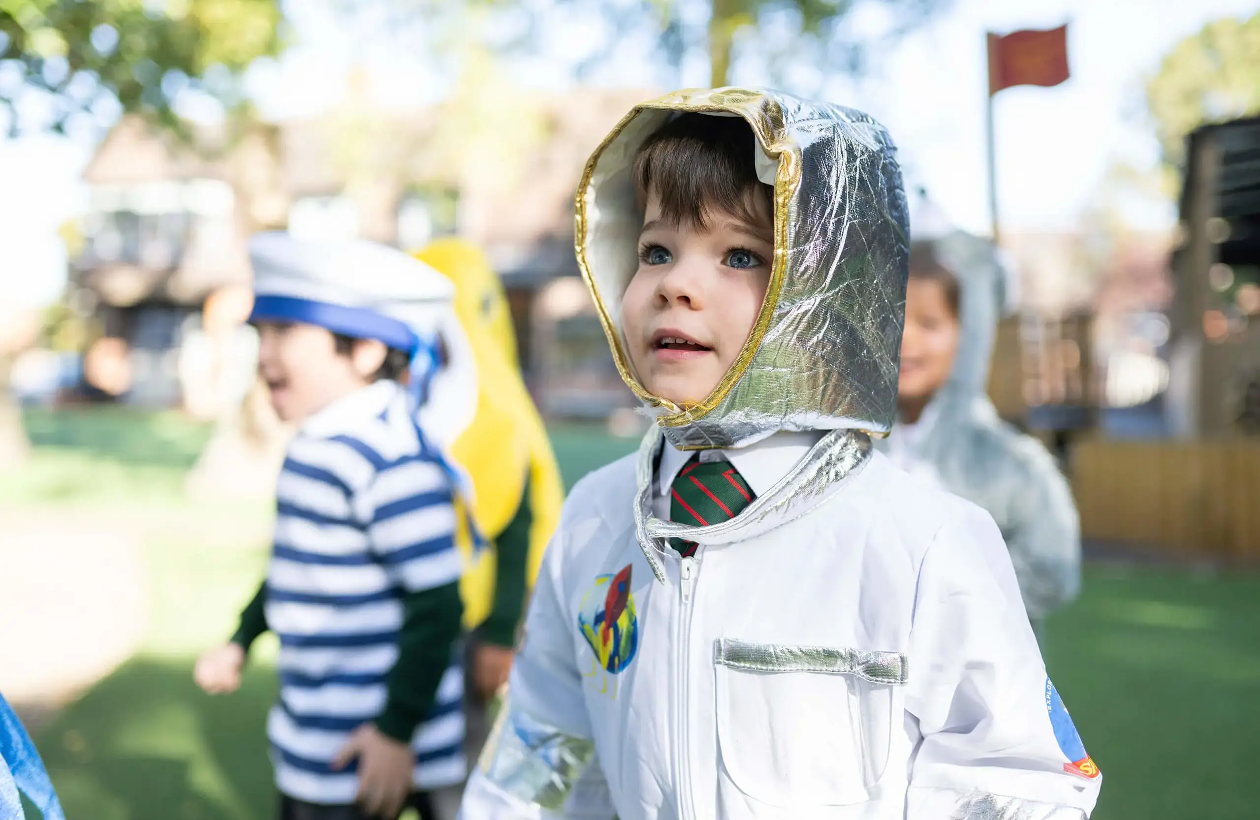 Pupils in the school playground