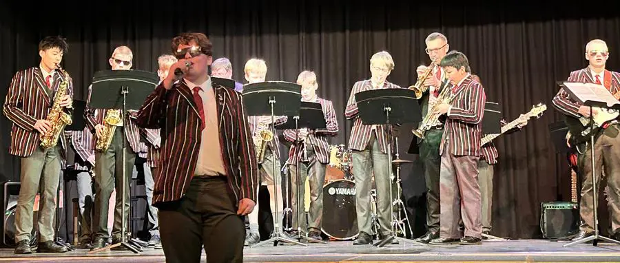 Year 8 boys playing instruments