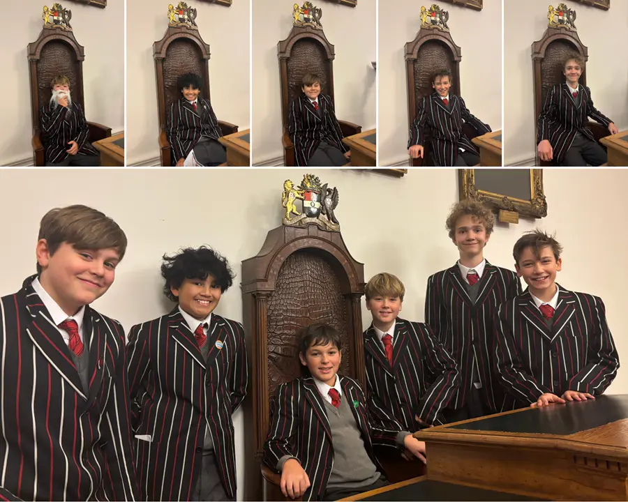 Students visiting the Burlington House